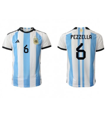 Argentina German Pezzella #6 Replika Hjemmebanetrøje VM 2022 Kortærmet
